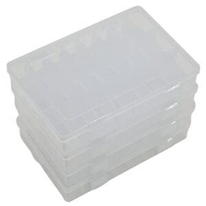 4 Pcs 24 Grids 7.5 Inch x 5.1 Inch Adjustable Small Removable Clear Plastic Jewelry Organizer Divider Storage Box Jewelry Earring Tool Containers (4 Pcs 24 Grid Clear)
