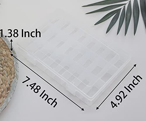 4 Pcs 24 Grids 7.5 Inch x 5.1 Inch Adjustable Small Removable Clear Plastic Jewelry Organizer Divider Storage Box Jewelry Earring Tool Containers (4 Pcs 24 Grid Clear)