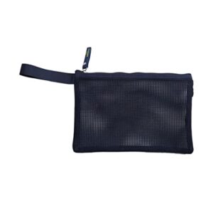 bags in bag mesh zipper pouch makeup cosmetic accessories pencil case organizer mesh zipper bags for storage, travel, office (8.6×5.9 in) (navy)