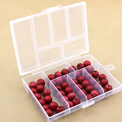 DongciTACi 4 Pack 6 Grids Plastic Organizer Box Storage Container Jewelry Box For Fishing Tackles Nail Rhinestones Beads Art DIY Crafts Organizer Clear