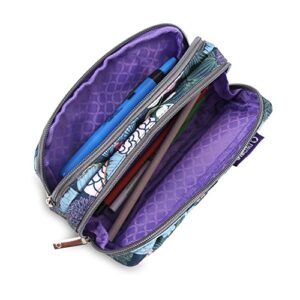 J World New York Jojo Cute Pencil Case for Kids & Adults. Soft Fabric Zip Pen Bag, Secret Garden