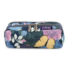 J World New York Jojo Cute Pencil Case for Kids & Adults. Soft Fabric Zip Pen Bag, Secret Garden