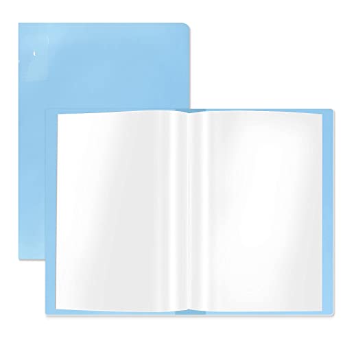 Diamond Painting Storage Book 40 Clear Pockets Sleeves Protectors Art Portfolio Book for 30 x 40 cm Diamond Painting Presentation (Can Accommodate 16.5 X 12.1inch) - Blue