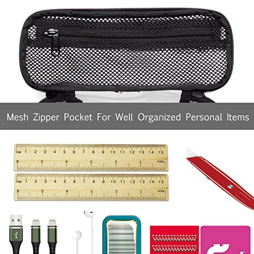 Rough Enough Clear Pencil Case for Boys Girls Adults TSA Approved Toiletry Bag Shaving Kit Toothbrush Travel Case