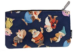 loungefly disney seven dwarves allover print cosmetic pouch