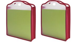 storage studios expanding paper folio for 12 x 12 sheets, 15.75 x 13 x 3 inches, color may vary, ch93391 (2 pack)