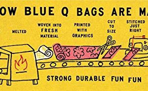 Blue Q Pencil Case, Doodle Party - chunky zipper, sturdy and easy-to-rinse-clean, 4.25"h x 8.5"w, made from 95% recycled material (multicolor)