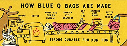 Blue Q Pencil Case, Doodle Party - chunky zipper, sturdy and easy-to-rinse-clean, 4.25"h x 8.5"w, made from 95% recycled material (multicolor)