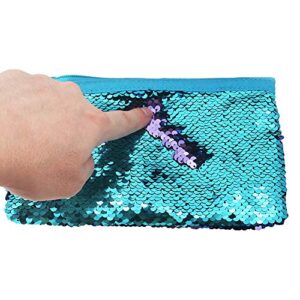 Cute Pencil Case for Girls Kids Mermaid Sequin Pencil Pouch Pen Holder Cosmetic Makeup Organizer Bag Purse for Women