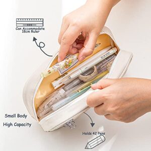 Clear Pencil Case Big Capacity Pen Bag Clear Case Marker Pouch Multifonction Organizer Box Transparent case Makeup Bag Office College School Gift for adults Teen Girl Boy