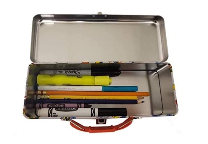 The Tin Box Company Bluey Pencil Box with Handle Clasp & Hinge, Model: 479407-12