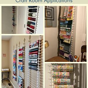 Vinyl Roll Holder, 25 Rolls, ZENXUS Craft Roll Storage and Organizer, Cotton Straps and Wood Dowels, with Door Hanging Hooks