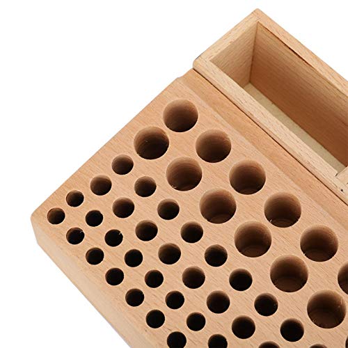 100 Holes Wooden Storage Rack Leather Craft Punching Tool Holder Stand Organizer for Paint Brush Punching Tools Storage(100 Holes)