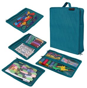 yazzii craft box with fabric top – portable storage bag organizer – arts & crafts storage tote – multipurpose and portable organizer for crafts