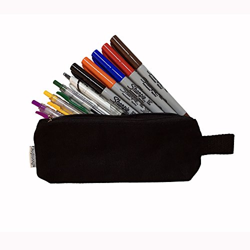 Augbunny Multi-Purpose 100% Cotton 12oz Canvas Zipper Pen Pencil Stationery Case Bag Cosmetic Makeup Pouch 6-Pack