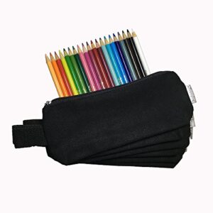 Augbunny Multi-Purpose 100% Cotton 12oz Canvas Zipper Pen Pencil Stationery Case Bag Cosmetic Makeup Pouch 6-Pack