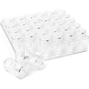 Juvale Plastic Box Storage with Jar Containers for Glitter, Beads, Rhinestones (6.5 x 2 x 5.5 In)