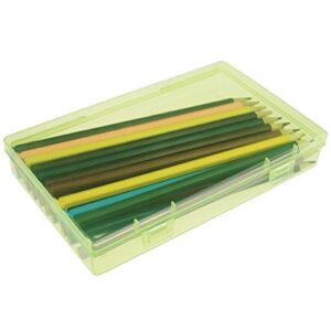 Goodma Mixed Sized Rectangular Plastic Boxes with Hinged Lids Clear Transparent & Colored Version Bundle