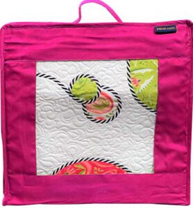 yazzii quilt block showcase bag – portable storage bag organizer – multipurpose storage organizer for sewing projects, fabric pieces, quilt blocks, appliques, stitcheries & more.-fuchsia