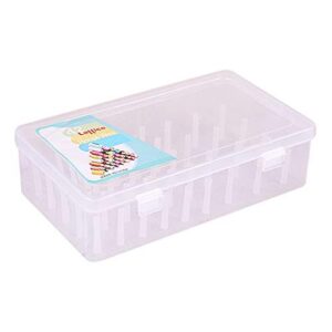 shamjina – satchel storage container with 42 pieces trays, thread storage box embroidery craft thread plastic stitch bobbins case