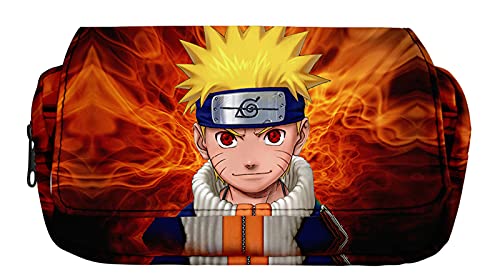 HANDAFA Anime Ninja Pencil Case Manga Cosplay Hokage Pencil Pouch Holder(Fire Naruto)