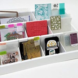 Desk Maid DSST-6697 Totally Tiffany-Die and Stamp Organiser, One Size, White