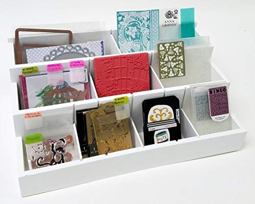 Desk Maid DSST-6697 Totally Tiffany-Die and Stamp Organiser, One Size, White