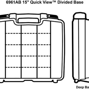 ArtBin 6961AB Quick View Deep Base Carrying Case with Removable Dividers, Portable Art & Craft Storage Box, 15", Clear