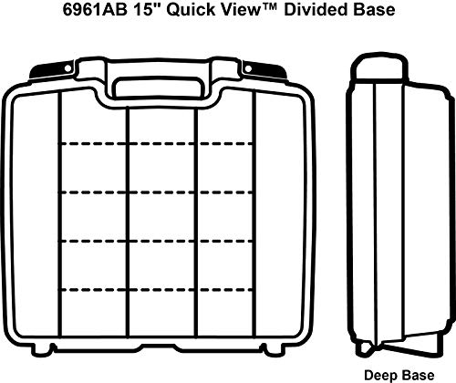 ArtBin 6961AB Quick View Deep Base Carrying Case with Removable Dividers, Portable Art & Craft Storage Box, 15", Clear