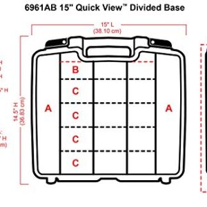 ArtBin 6961AB Quick View Deep Base Carrying Case with Removable Dividers, Portable Art & Craft Storage Box, 15", Clear