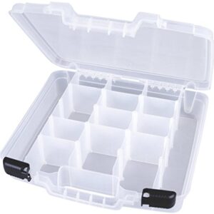 ArtBin 6961AB Quick View Deep Base Carrying Case with Removable Dividers, Portable Art & Craft Storage Box, 15", Clear