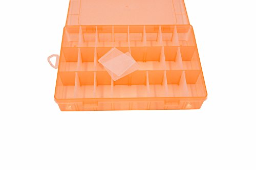 4 Pcs 24 Grids 7.5 Inch x 5.1 Inch Adjustable Small Removable Clear Plastic Jewelry Organizer Divider Storage Box Jewelry Earring Tool Containers (4pack(24-Grid ))