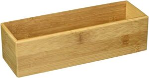 lipper international 8381 bamboo wood stacking drawer organizer box, 9″ x 3″