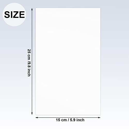 100 Pack 5.9 x 9.8 Inch White Backing Boards Fabric Organizer Boards Fabric Storage Boards for Clothing Organization DIY Card Photo Artwork