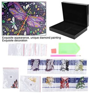 Rhinestone Painting Jewelry Box, Dragonfly Pattern Storage Case for 5D DIY Storage Container Embroidery Kits for Gifts