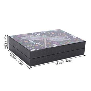 Rhinestone Painting Jewelry Box, Dragonfly Pattern Storage Case for 5D DIY Storage Container Embroidery Kits for Gifts