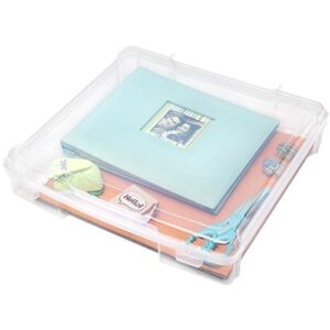 IRIS USA Iris Portable Scrapbook 12" x 12" Paper, 1 Pack, Case clear