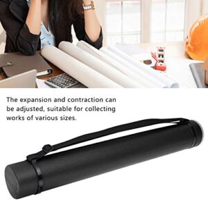 Drawing Storage Tube, Poster Tube, Extendable Artworks for Posters Maps Documents(black)