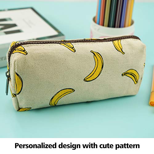 LParkin Cute banana Pencil Case Pouch Teacher Gift Gadget Bag Make Up Case Cosmetic Bag Stationary Kawaii Pencil Box