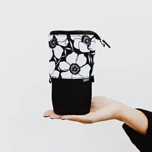 meori Pop-up Pencil Case and Cosmetics Pouch Standup Telescopic Craft Supplies Makeup Organizer with Zipper (Moody Floral)