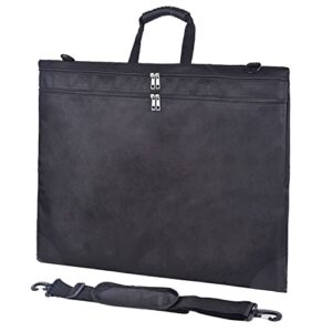 zfzgfrcs art portfolio tote bag with nylon shoulder, 24×36 light weight art portfolio bag artist carrying bag carrying storage bag for poster, drawing, and sketching(black-24×36″) (black-24×36″)