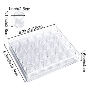 ZOENHOU 2 Pack 30 Grids Diamond Painting Storage Containers, Embroidery Diamond Storage Box Beads Organizer Case with Lid Clear Nail Art Accessories with 1 PCS Label Stickers for Jewelry DIY