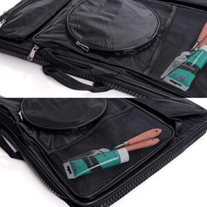 U.S. Art Supply Black Nylon Art Supplies Portfolio Carry Backpack Bag, Size: 19" x 26"