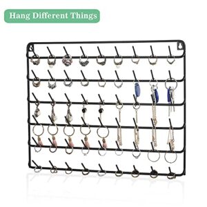 HAITRAL 4 Set of 54-Spool Sewing Thread Rack, Wall-Mounted Metal Sewing Thread Holder, Hair-braiding Organizer, Black