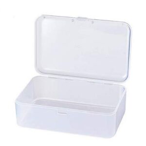 WOIWO 5 Pcs 3.35"x2.17" Rectangle Mini Clear Plastic Storage Containers Box Case with lid for Small Items and Other Craft Projects