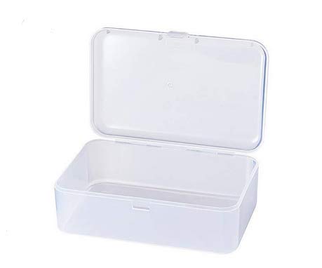 WOIWO 5 Pcs 3.35"x2.17" Rectangle Mini Clear Plastic Storage Containers Box Case with lid for Small Items and Other Craft Projects