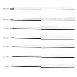 AllinRC Hobby Knife Blades Set 0.1mm 0.2mm 0.4mm 0.6mm 0.8mm 1.0mm 2.0mm with Handle Hobby Building Tools Craft Set for Basic Model Building, Cutting, Repairing and Fixing