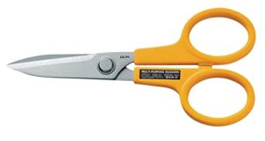 olfa 5″ serrated edge stainless steel scissors (scs-1) – 5 inch multi-purpose heavy duty scissors w/ sharp blades & comfort grip for home, office, fabric, sewing, kitchen, industrial materials