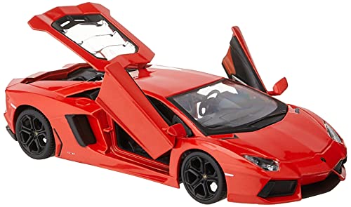 Maisto Lamborghini Aventador LP 700-4 Diecast Vehicle (1:24 Scale), Metallic Orange