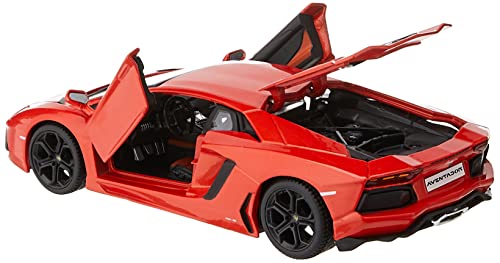 Maisto Lamborghini Aventador LP 700-4 Diecast Vehicle (1:24 Scale), Metallic Orange